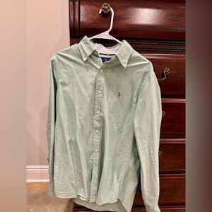 Ralph Lauren Light Green Button-Down Oxford Shirt